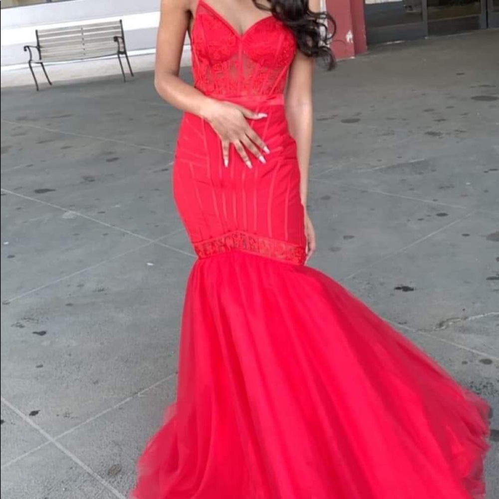 Elle Wilde Red Prom Dress